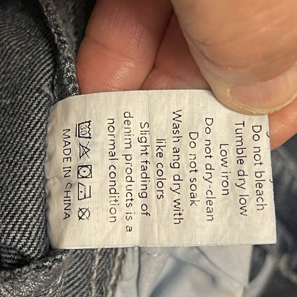 Barrel Leg Jeans PANTS  Womens Size S 29"W 24.5"L‎ Blue Cotton Blend SEAM DETAIL - Picture 12 of 16